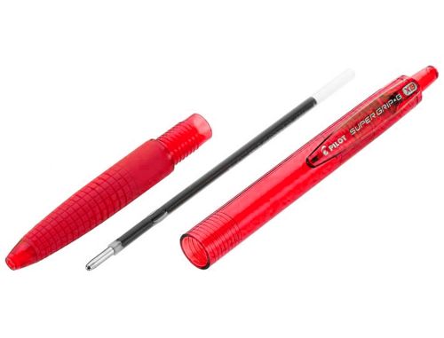 Esferografica pilot supergrip g rojo retratil sujeicao de borracha tinta base de oleo , Pilot , 68800 , 4902505524417